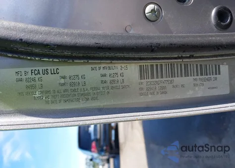 2015 Dodge Challenger Sxt из США, поврежденный, VIN 2C3CDZAG7FH775387